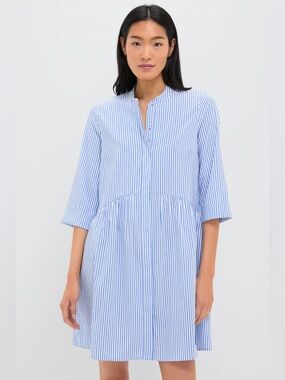Like New Tuckernuck Blue Stripe Royal Shirtdress